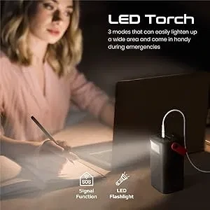 باور بانك Promate سعة 80000mAh شحن سريع 65W PD – مع كشاف LED