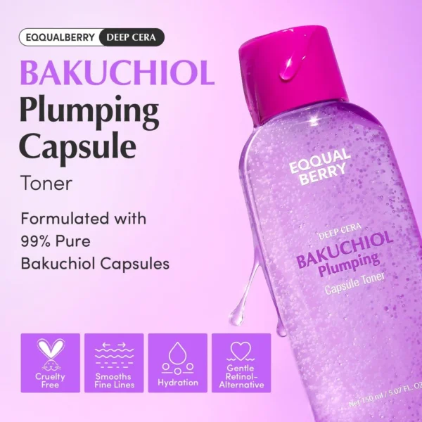 تونر شد البشرة ريتينول النباتي EQQUALBERRY Bakuchiol Plumping Capsule Toner - منتجات كورية