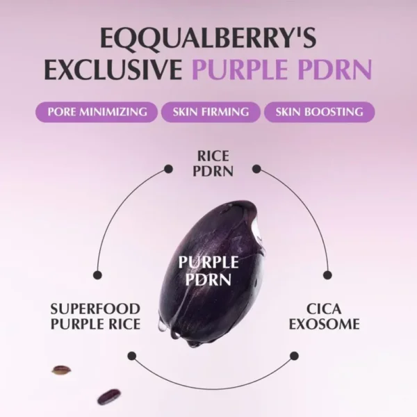 سيروم الارز مع الكولاجين EQQUALBERRY Purple + Rice PDRN Pore Minimizing Serum - منتجات كورية