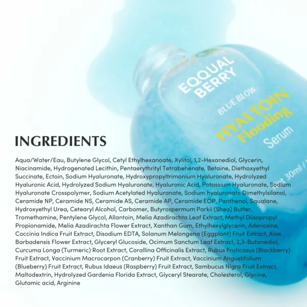 سيروم ترطيب عميق EQQUALBERRY Hyaltoin Flooding Smoothie وإصلاح حاجز البشرة - منتجات كورية