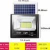 كشاف شمسي LED خارجي مع ريموت كنترول – 272 ليد مقاوم للماء IP67 بإضاءة قوية (2) كشاف شمسي LED خارجي مع ريموت كنترول – 272 ليد مقاوم للماء IP67 بإضاءة قوية