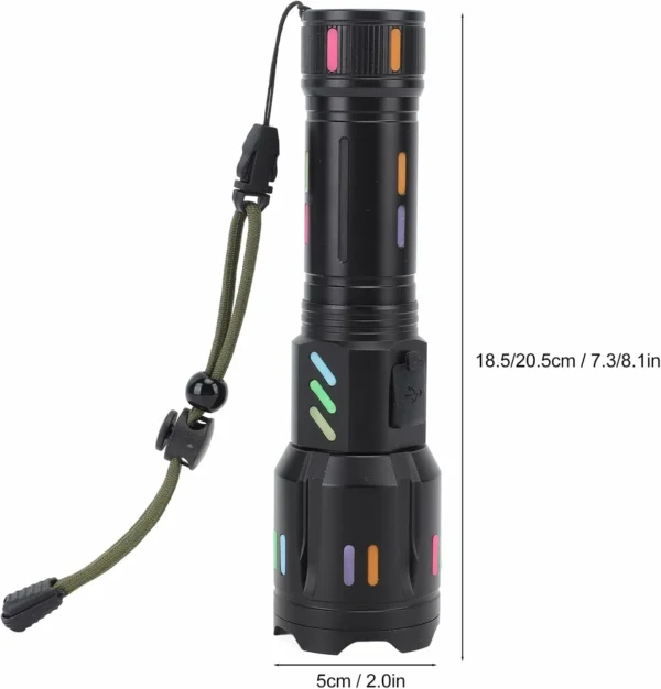 كشاف يدوي LED عالي القوة قابل للشحن USB-C – مقاوم للماء احترافي للطوارئ والتخييم (1) كشاف يدوي LED عالي القوة قابل للشحن USB-C – مقاوم للماء احترافي للطوارئ والتخييم