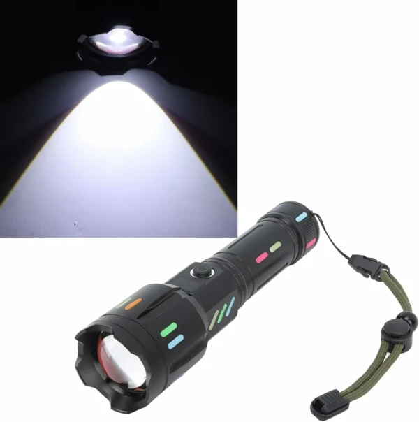 كشاف يدوي LED عالي القوة قابل للشحن USB-C – مقاوم للماء احترافي للطوارئ والتخييم (6) كشاف يدوي LED عالي القوة قابل للشحن USB-C – مقاوم للماء احترافي للطوارئ والتخييم