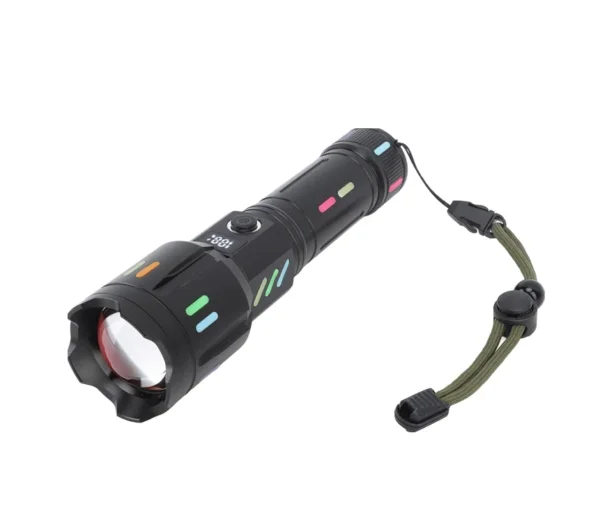 كشاف يدوي LED عالي القوة قابل للشحن USB-C – مقاوم للماء احترافي للطوارئ والتخييم كشاف يدوي LED عالي القوة قابل للشحن USB-C – مقاوم للماء احترافي للطوارئ والتخييم