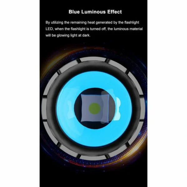 كشاف يدوي LED فائق القوة قابل للشحن Type-C مع باور بانك مع زووم تلسكوبي (9) كشاف يدوي LED فائق القوة قابل للشحن Type-C مع باور بانك و زووم تلسكوبي