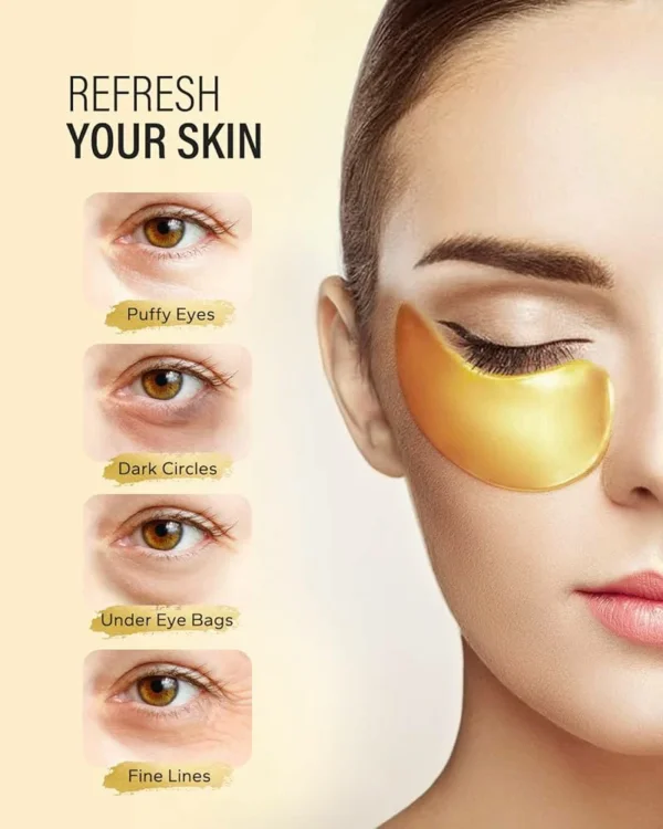 لاصقات العيون بالكولاجين وذهب الحلزون Wokali Gold Snail Eye Patch  (60 قطعة)