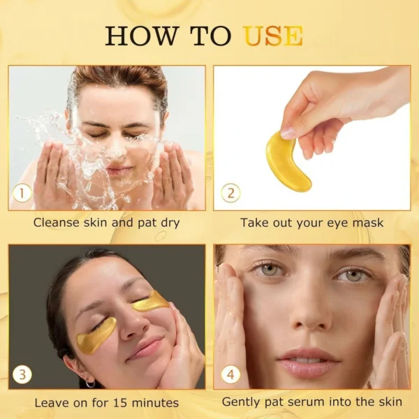 لاصقات العيون بالكولاجين وذهب الحلزون Wokali Gold Snail Eye Patch  (60 قطعة)