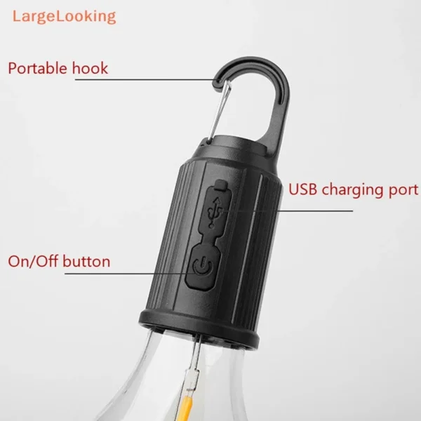 مصباح تخييم LED معلق قابل للشحن Type-C مقاوم للماء – 3 مستويات إضاءة (3) مصباح تخييم LED معلق قابل للشحن Type-C مقاوم للماء – 3 مستويات إضاءة