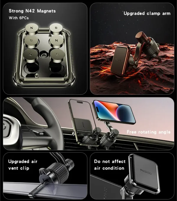 C244 حامل هاتف مغناطيسي من YESIDO