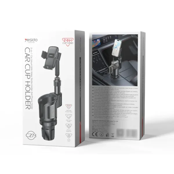 شاحن سيارة C273 ذكي بمنفذ USB-C وتقنية QC3.0