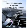 شاحن مغناطيسي لاسلكي C292 MagSafe 15W ذراع مرن للسيارة