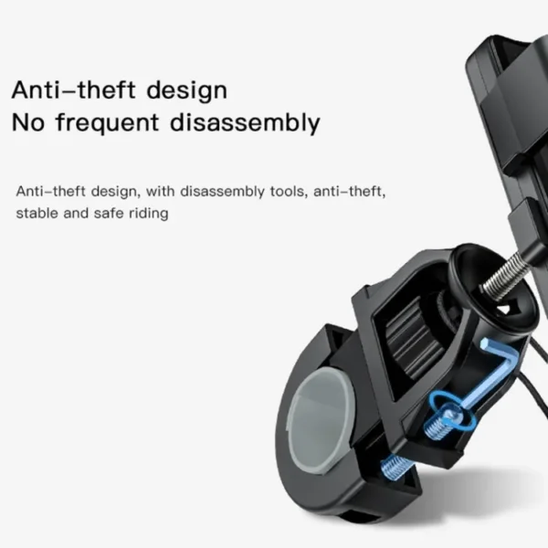 C94 حامل هاتف دراجة Yesido تثبيت قوي للدراجات النارية ضد الاهتزاز 360 درجة