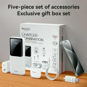 CG10-EU مجموعة شحن متنقلة من YESIDO – صندوق هدايا متعدد الوظائف للسفر