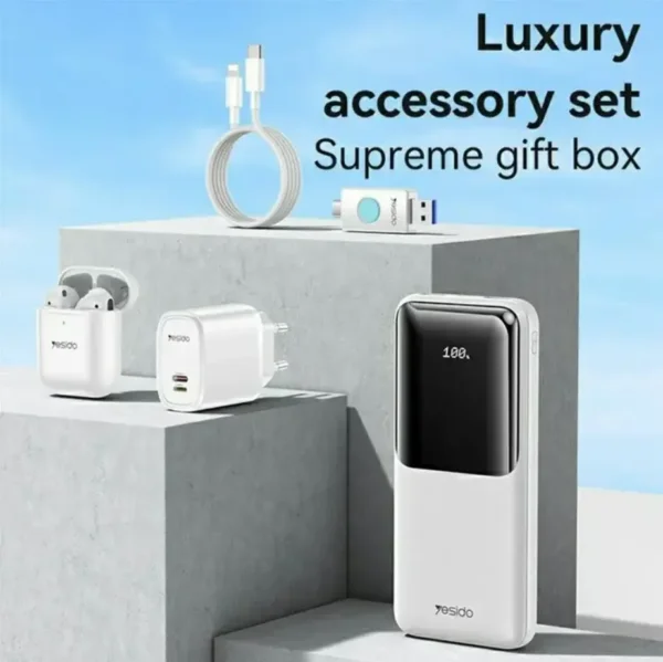 CG10-EU مجموعة شحن متنقلة من YESIDO – صندوق هدايا متعدد الوظائف للسفر