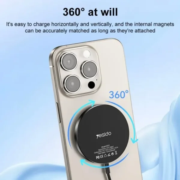 DS21 من YESIDO شاحن Magsafe لاسلكي سريع