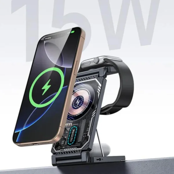 DS25 من YESIDO شاحن لاسلكي قابل للطي 3 في 1