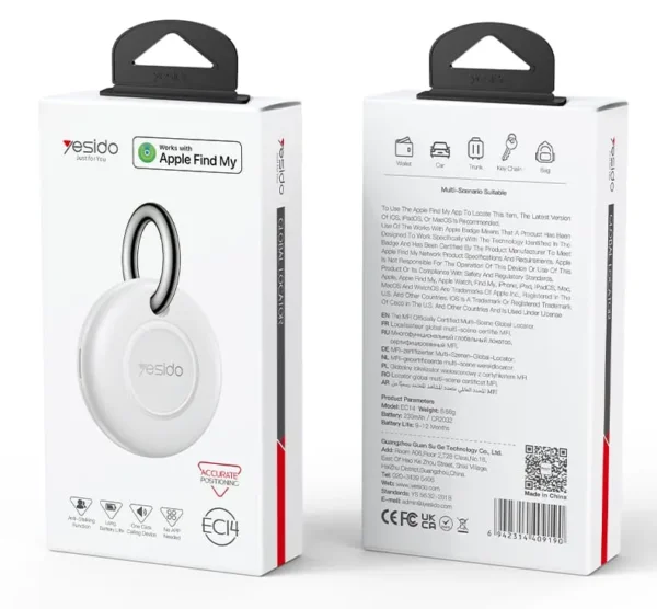 EC14 Global Item Finder من YESIDO – جهاز تتبع ذكي للأشياء