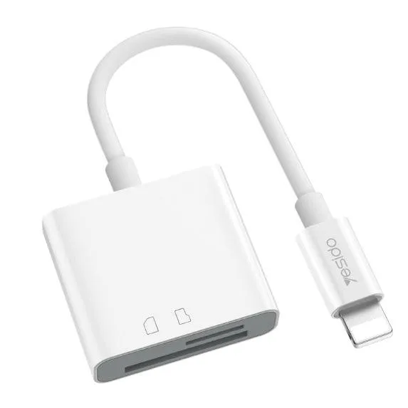 GS11 محول YESIDO Lightning SD TF لنقل البيانات السريع
