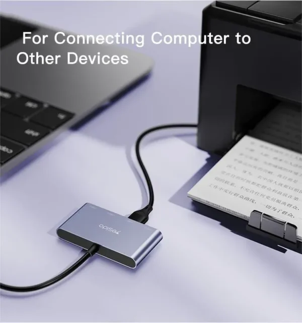 HB12 USB Hub من YESIDO - موزع 4 منافذ USB