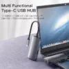 HB15 USB Hub من YESIDO (6 منافذ عملية USB،RJ45،SD،TF)