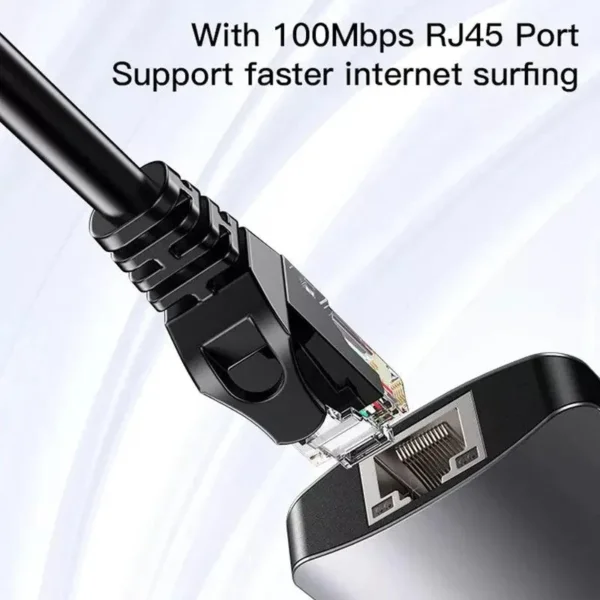 HB15 USB Hub من YESIDO (6 منافذ عملية USB،RJ45،SD،TF)