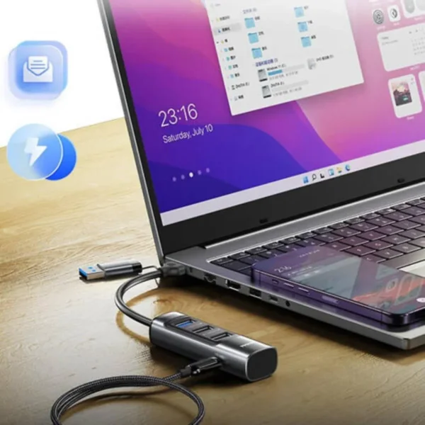 محول USB-C رباعي HB19