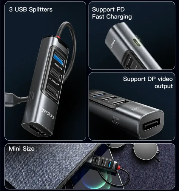 HB23 USB-C Hub من YESIDO