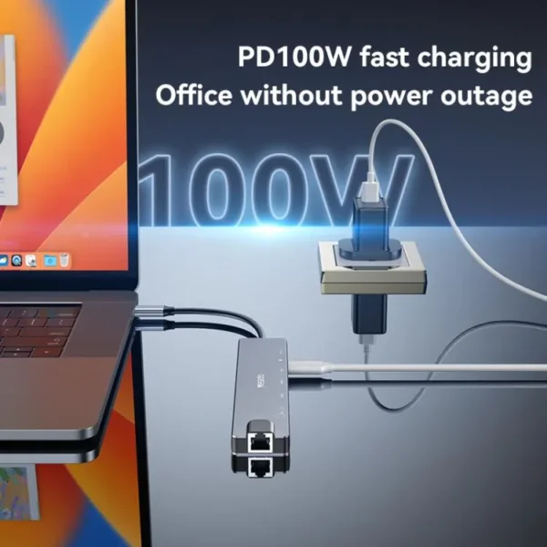 YESIDO HB27 Hub Adapter متعدد المنافذ لأداء أسرع