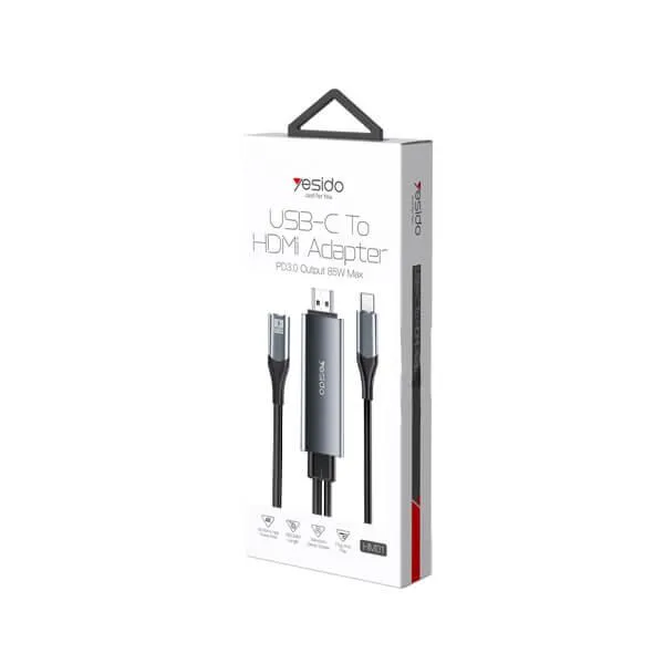 HM01 HDMI Adapter من YESIDO محول USB-C إلى HDMI