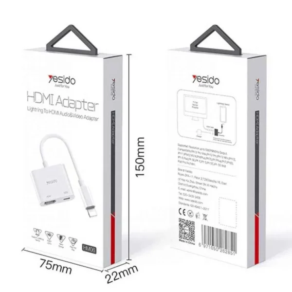 Lightning HDMI HM06 – محول من YESIDO لعرض الشاشة