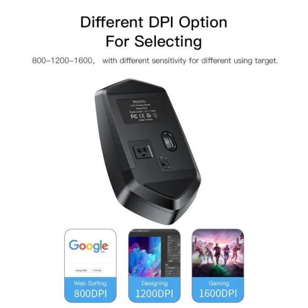 KB16 ماوس لاسلكي من YESIDO أداء سلس واتصال قوي