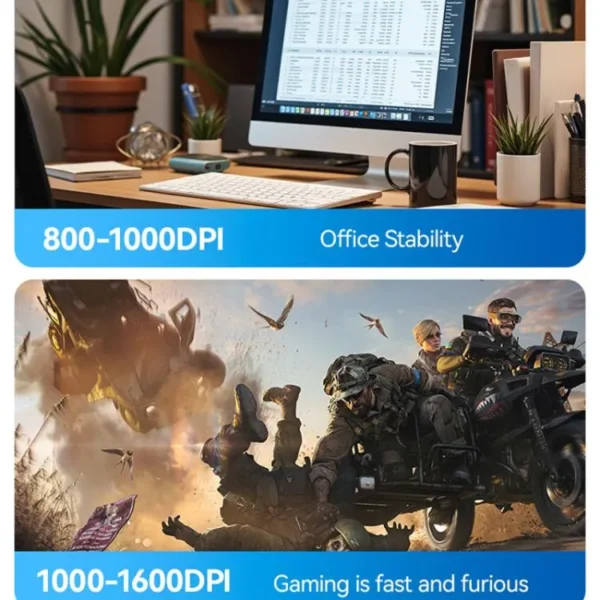 KB29 من YESIDO ماوس لاسلكي ثنائي الوضع 2.4G + Bluetooth