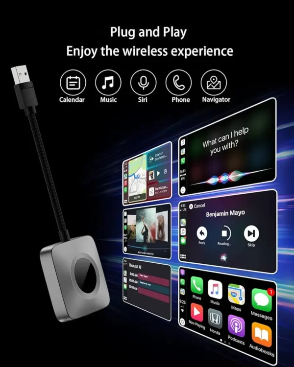 KM23 كار بلاي لاسلكي | تحويل CarPlay السلكي لاسلكي KM23