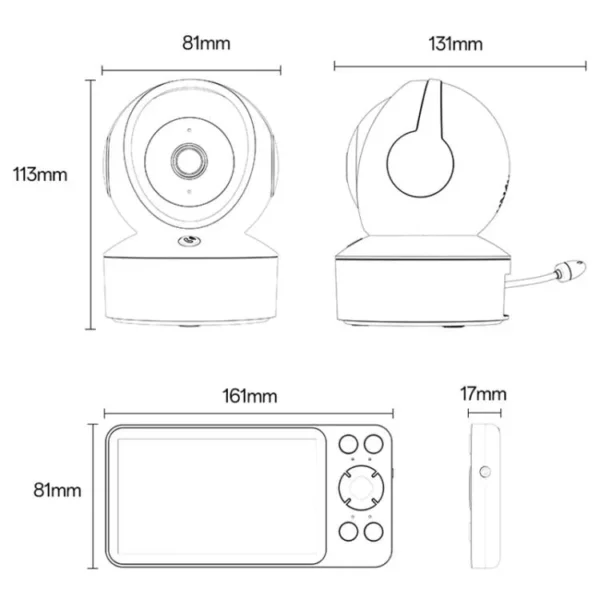 KM28 كاميرا مراقبة أطفال من YESIDO