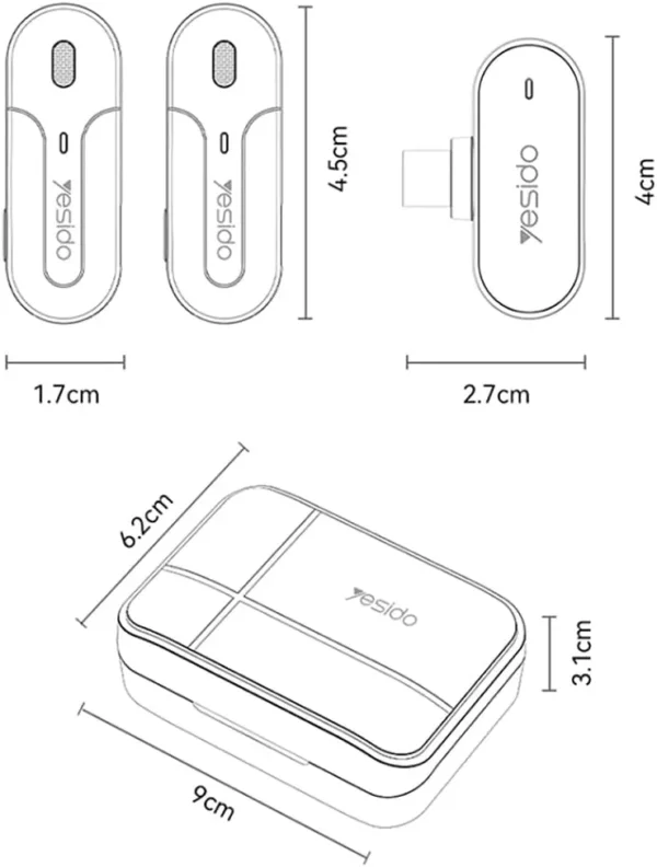 ميكروفون لافاليير 2 في 1 KR17