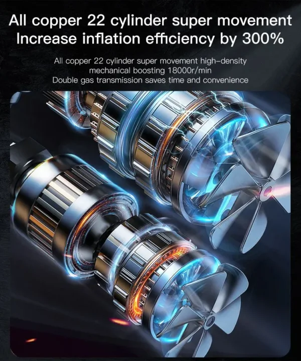 مضخة هواء VC04 4000mAh محمولة للسيارة والدراجات