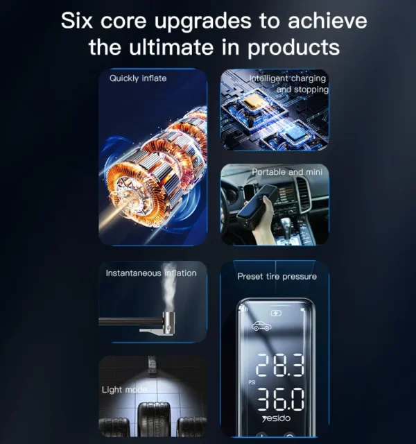 مضخة هواء VC05 Multifunction Bump 12V للسيارة السريع