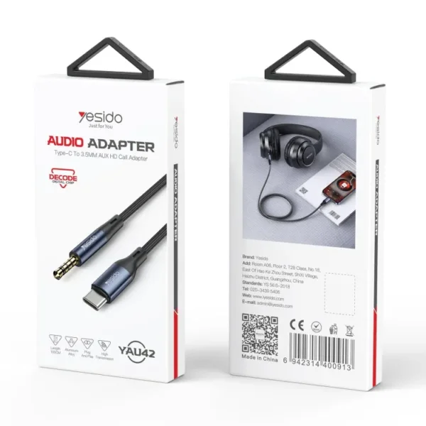 محول صوتي من USB-C إلى 3.5 ملم YAU42
