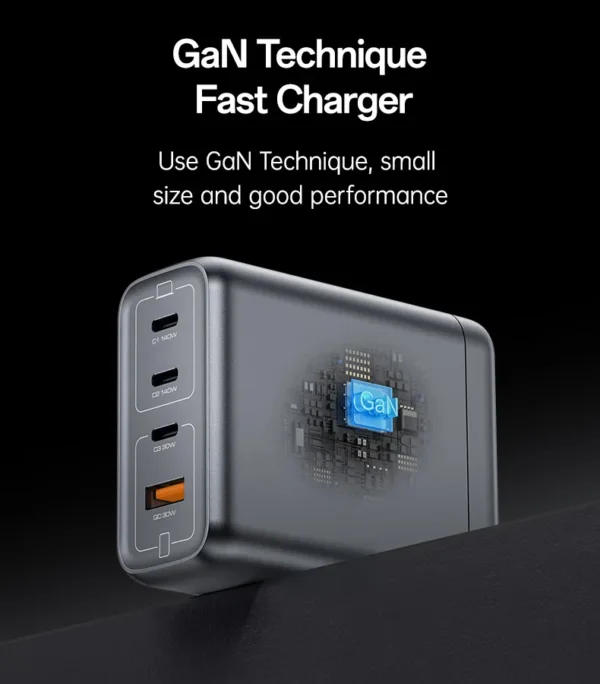 YC143 EU charger من YESIDO شاحن GaN 140W عالي السرعة