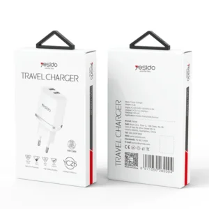 YC26(EU) WITH MICRO CABLE من YESIDO شاحن سفر مزدوج USB
