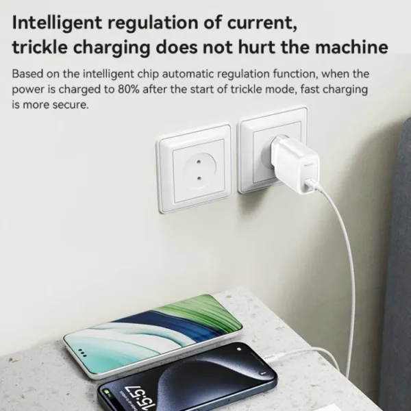 شاحن YC57L-EU من YESIDO شاحن منزلي 20W USB-C سريع مع كابل