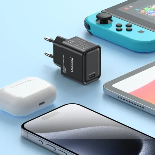 YC62 من YESIDO شاحن حائط سريع 25 واط GaN