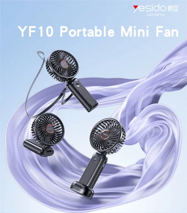 YF10 مروحة محمولة Powerbank Fan مع بنك طاقة وشحن سريع