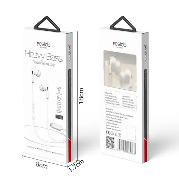 سماعات أذن TYPE-C ياسيدو YH35 مع باس عميق