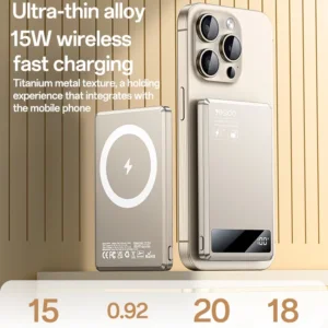 YP66 من YESIDO باور بانك لاسلكي نحيف 5000mAh