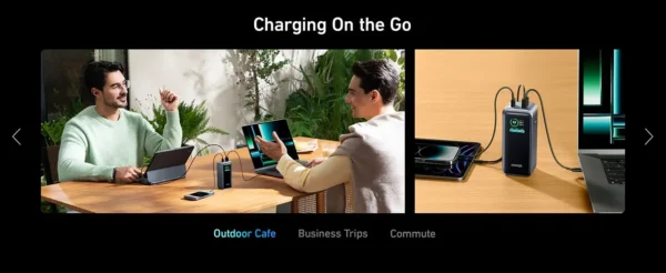 باور بانك Anker Prime سعة 20000mAh بقوة 200W شحن سريع مع شاشة ذكية