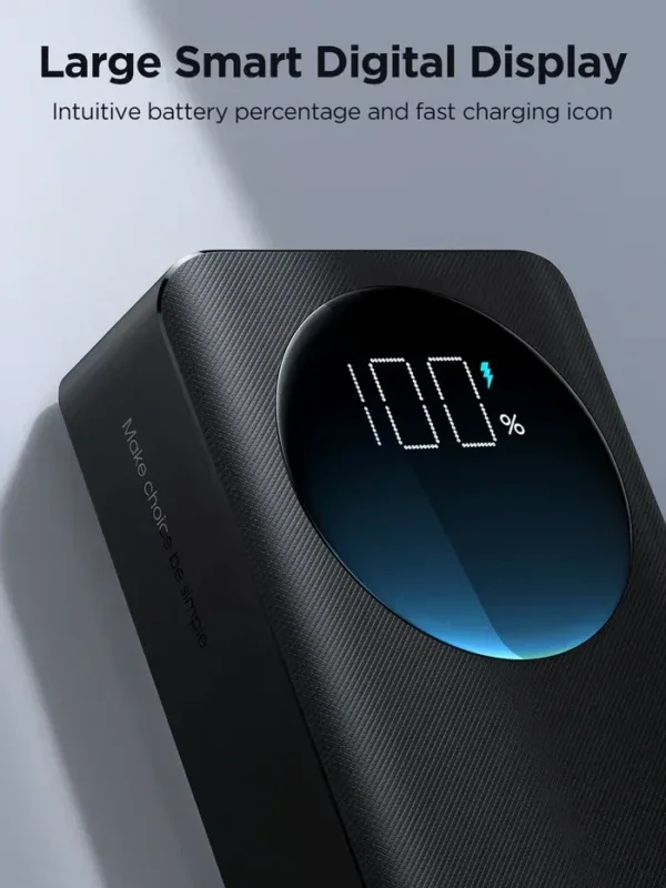 باور بانك JOYROOM سعة 30000mAh شحن سريع 3 منافذ و كشاف للطوارئ