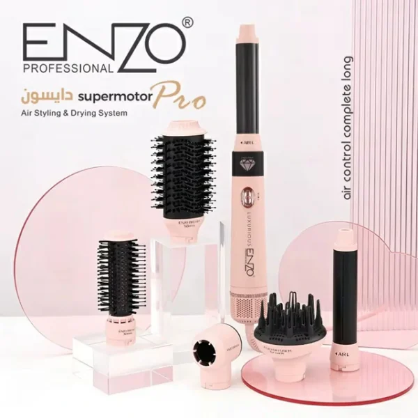 بكج تصفيف الشعر 7 في 1 ENZO Airwrap Pro بقوة 1500 واط (10) بكج تصفيف الشعر 7 في 1 ENZO Airwrap Pro بقوة 1500 واط