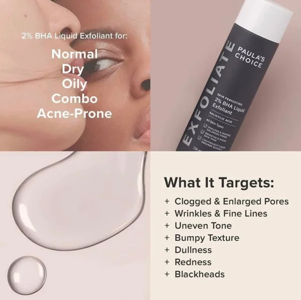 تونر مقشر بحمض الساليسيليك Paula’s Choice Skin Perfecting 2% BHA Liquid Exfoliant - منتجات كورية