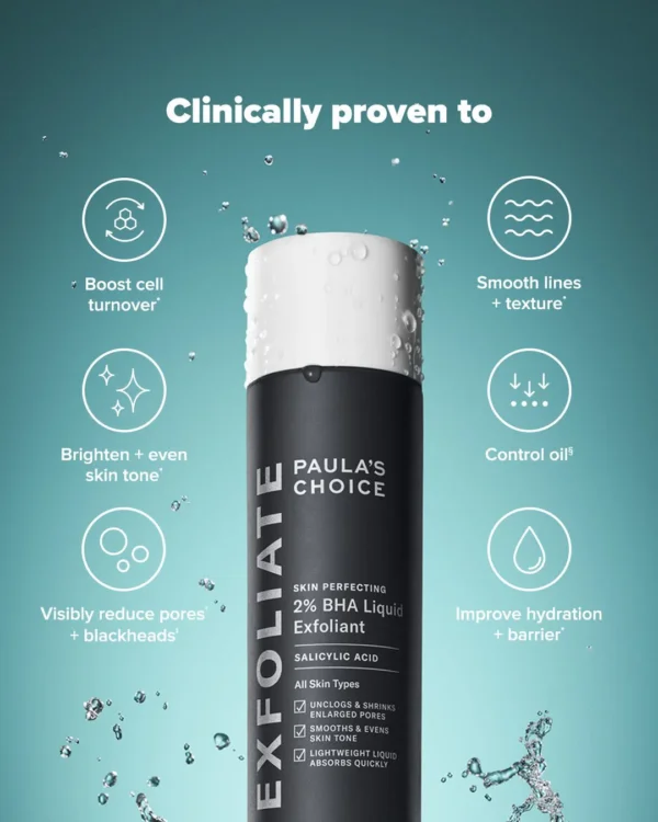 تونر مقشر بحمض الساليسيليك Paula’s Choice Skin Perfecting 2% BHA Liquid Exfoliant - منتجات كورية